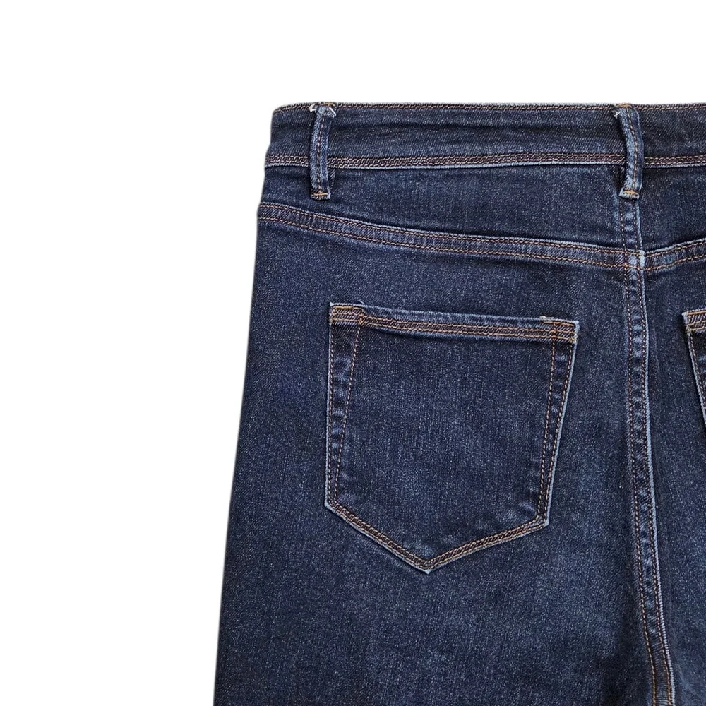 J Jill High Rise Straight Leg Jeans Womens‎ 4 Mid Rise Denim Dark Wash - Picture 6 of 9